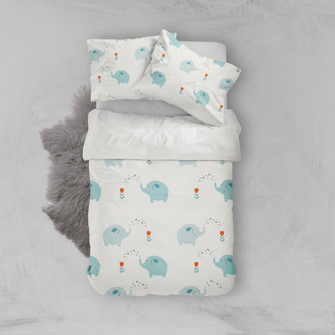 3D Elephant Duvet Covers Set, Cute Quilt Cover, Cartoon Bedding Set