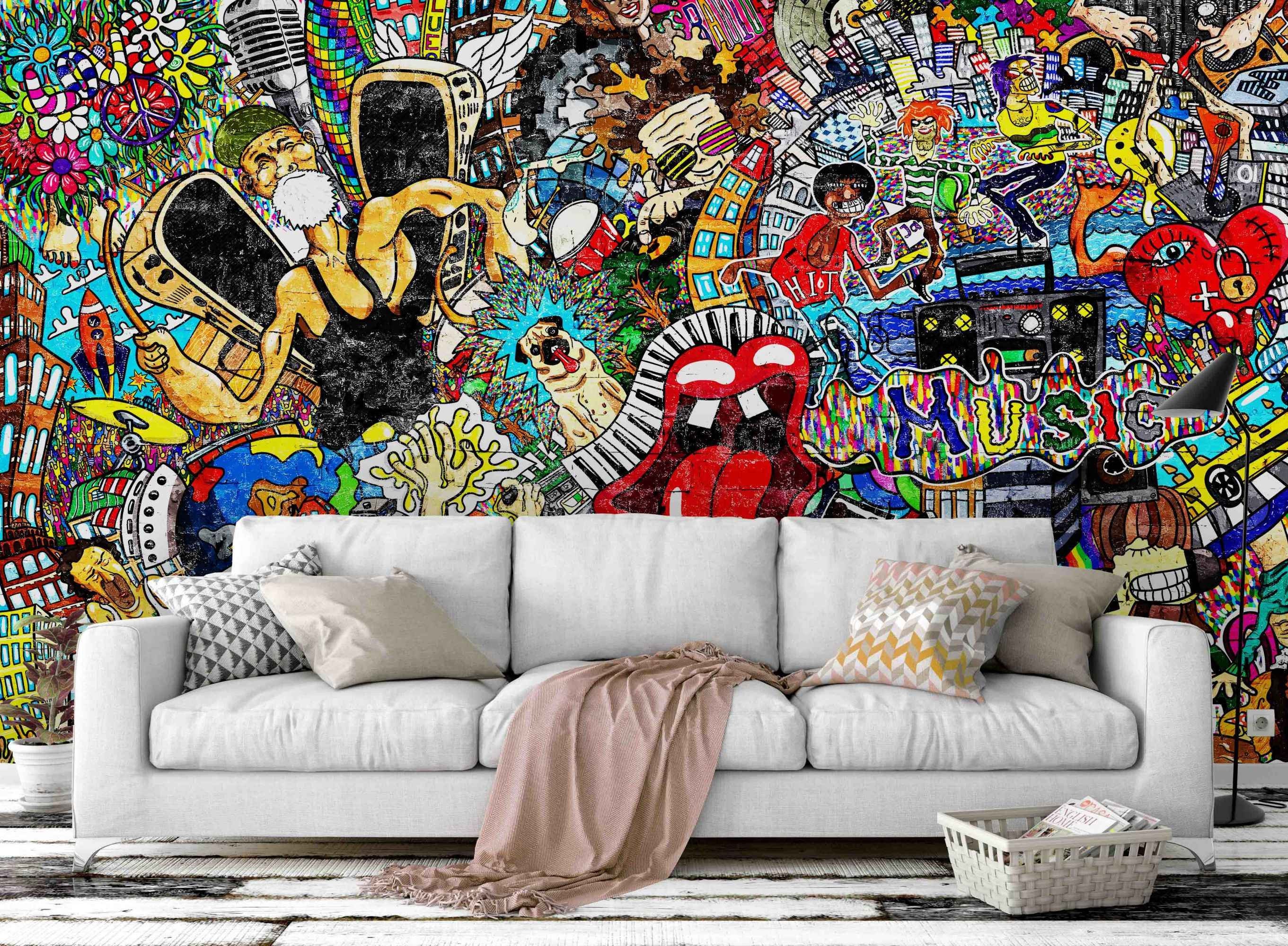 3D 砂岩の装飾壁画、人工植物付きのクリエイティブな壁彫刻壁画、壁アート装飾ライト付きの手作り壁彫刻、リビングルーム、寝室、玄関ホー 3Dグラフィティ 壁紙、ロックウォールミューラル、剥がして貼る壁紙 - Etsy 日本, image size:2722x2000