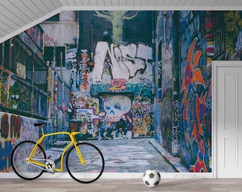 Graffiti Street Art Wall Mural – Peel and Stick Wallpaper