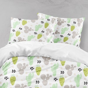 Set copripiumini Cactus 3D, Copripiumino vegetale, Set biancheria da letto per cartoni animati, Copertina Doona fresca, Biancheria da letto Queen acquerello, Biancheria da letto King semplice