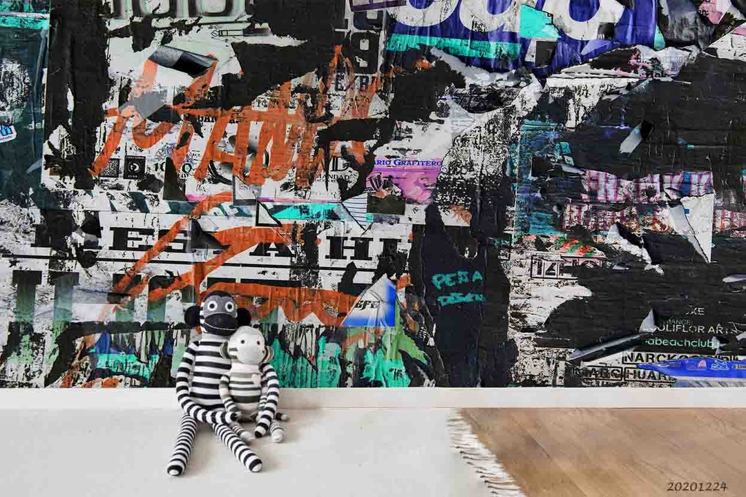 3D Graffiti Wallpaper Mural, Street Art Wall Decor, Peel and Stick - Etsy