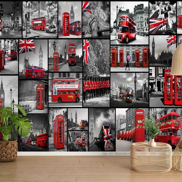 London Wall Mural Etsy
