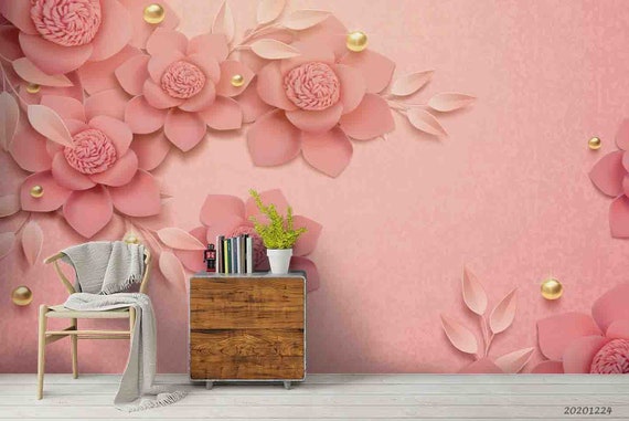 Garden Treasures in Pink Pearl | Wallpaper Sample – Becca Who