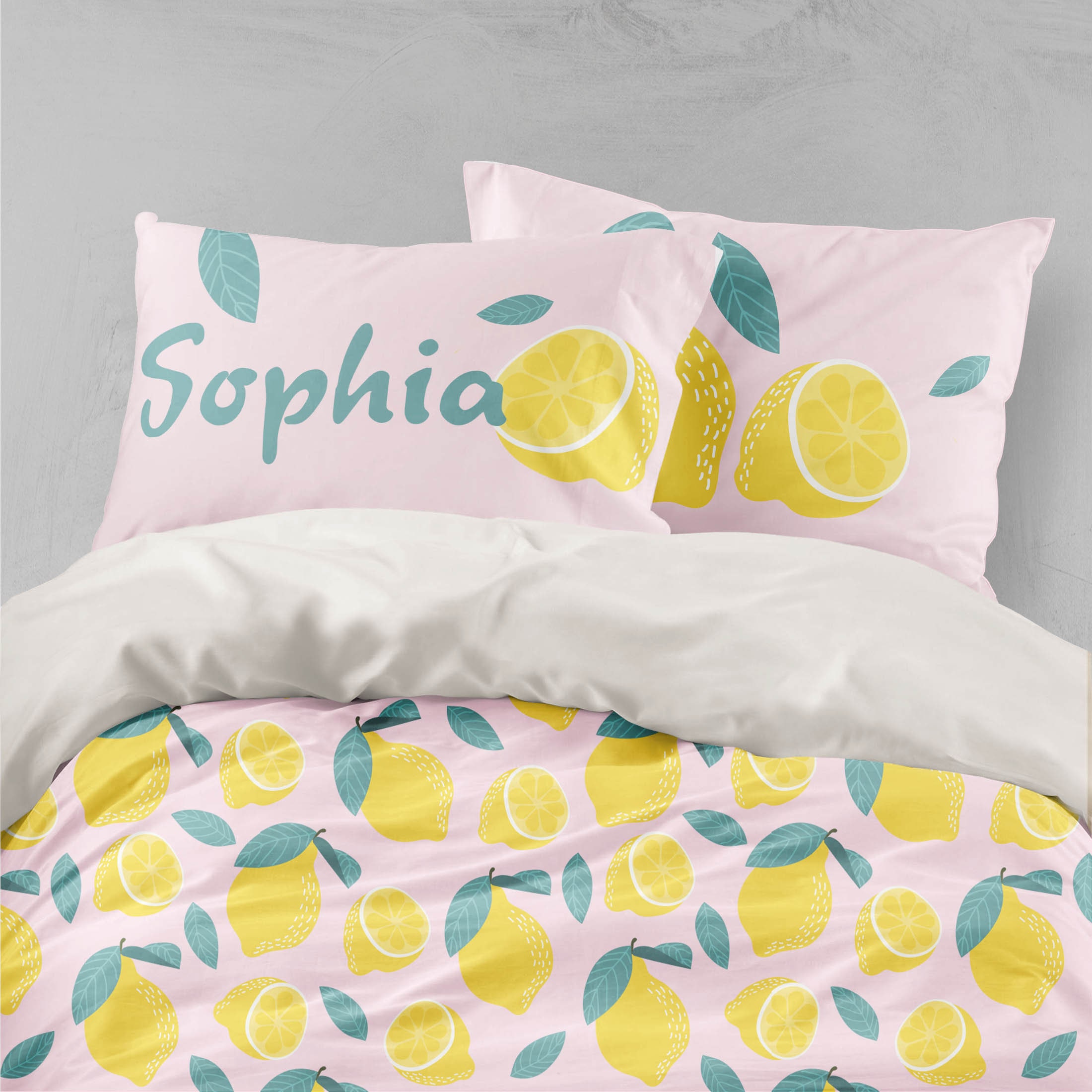 3D Lemon Duvet Covers Set Yellow Quilt Cover Summer Bedding Etsy