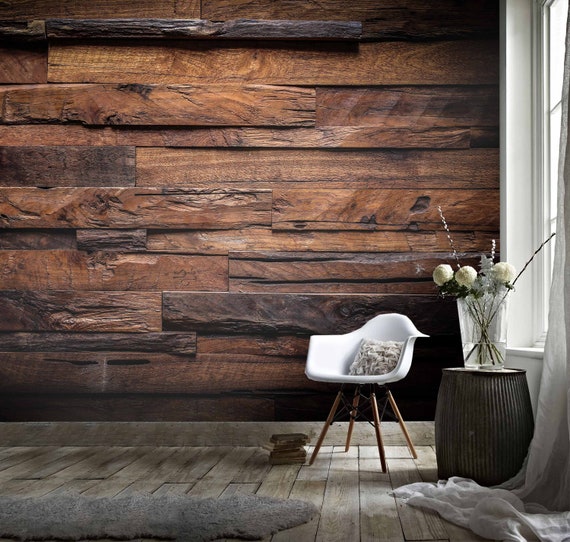 Plank wood wallpaper discount