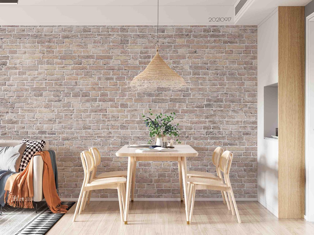 grey-brick-wall-mural-3d-effect-peel-and-stick-wallpaper-etsy