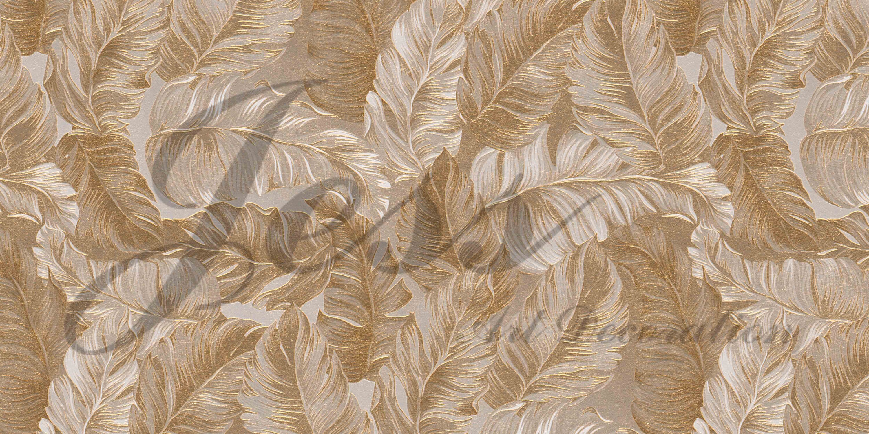 Gold Palm Leaf Wallpaper Mural, Tropical Wall Decor, Peel and Stick - Etsy