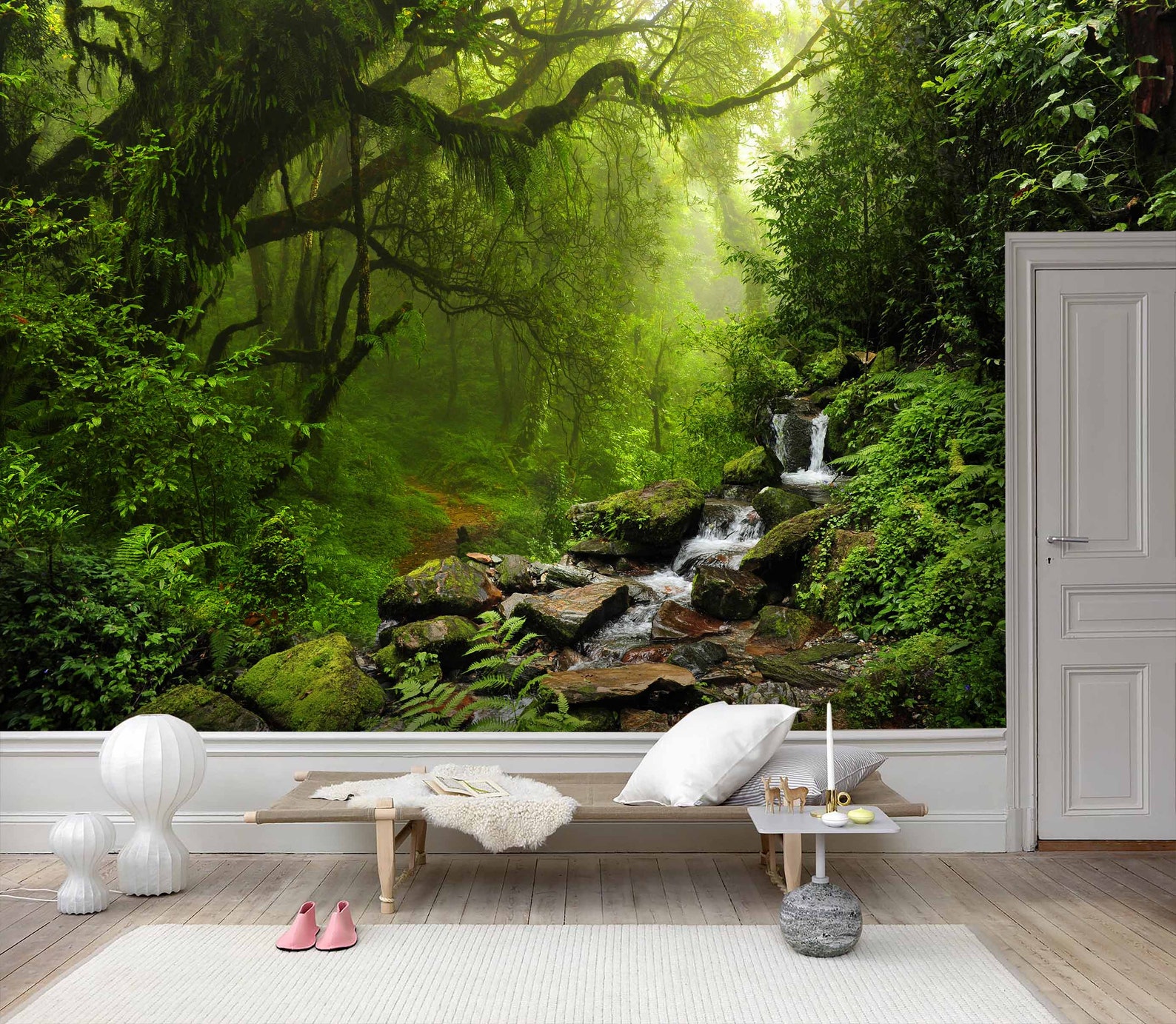 3D Rainforest Waterfall Wall Mural, Peel and Stick Wallpaper - Etsy ...