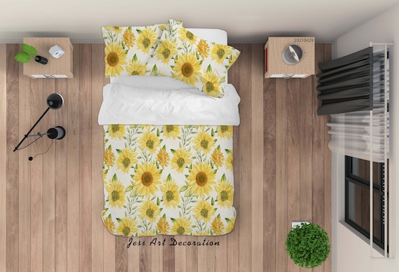 EVENHUG - Juego De Edredón De Algodón Reversible Con Diseño