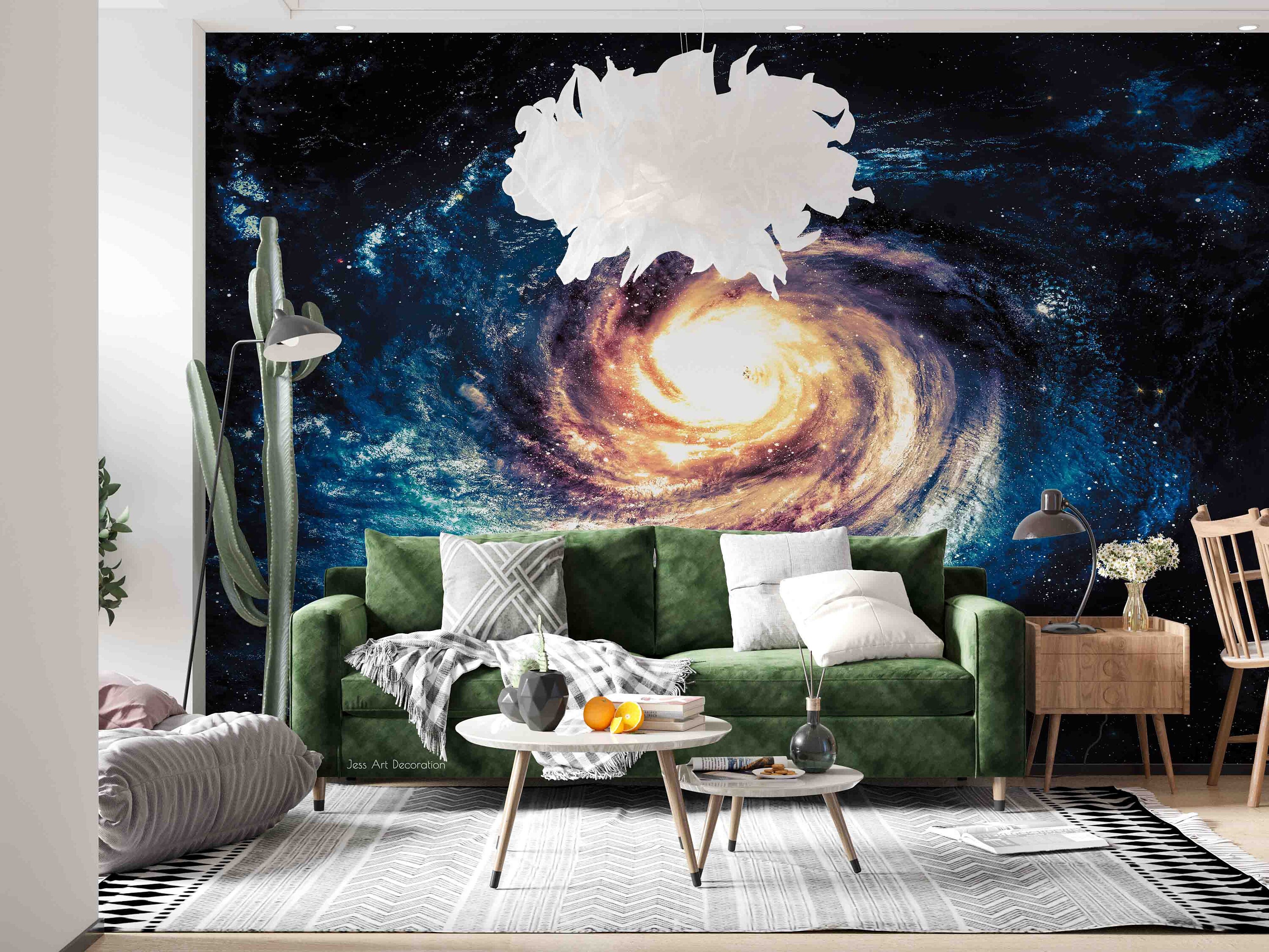 Milky Way Vortex Wallpaper, Peel and Stick Removable Wall Mural - Etsy ...