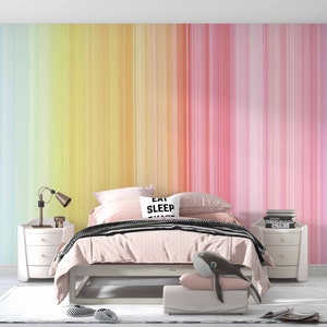 Strisce colorate motivo geometrico 3D stacca e incolla, carta da parati rimovibile, decorazione murale, carta da parati autoadesiva, decalcomanie da muro, carta da parati murale