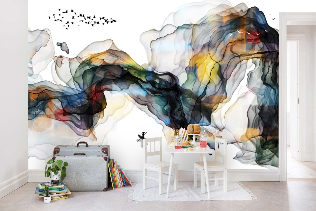 Fond d'écran mural vinyle texture couleur 3D AZ476 monte
