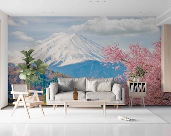 Produktbild von Japanische Kirschblüte Kunstdruck Set: Fuji Berg