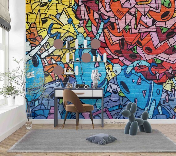 RoomMates White Disney Cruella Graffiti Peel and Stick Wallpaper Covers  2829 sq ft RMK12125RL  The Home Depot
