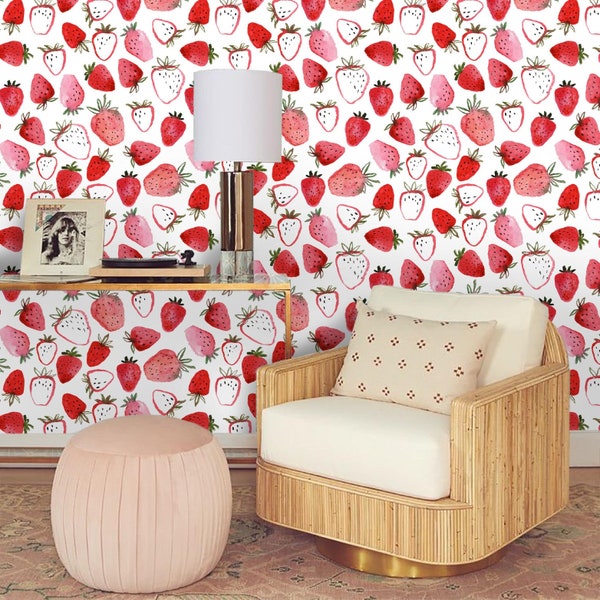 Strawberry Wallpaper - Etsy