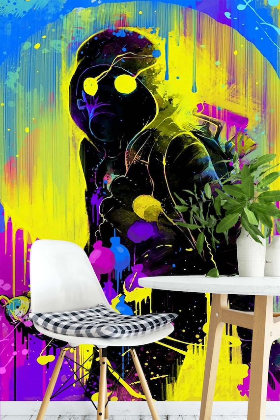 グラフィティアート 犬のオブジェ 2体セット 愛する 