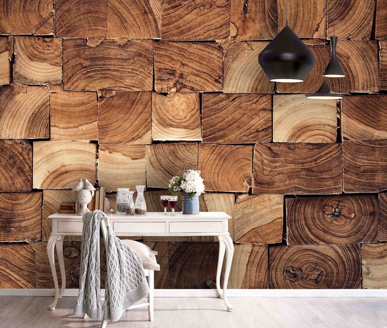 3D Damp Wood Grain Wallpaper Removable Self Adhesive Etsy