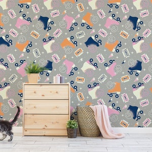 Roller Skates Removable Wallpaper, Peel and Stick Wall Mural