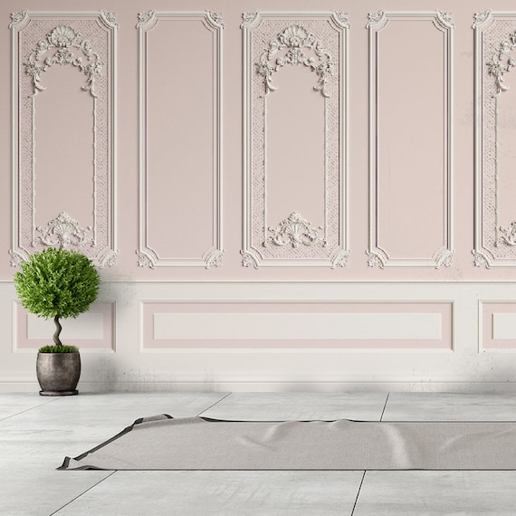 3D Molding Wallpaper Interior Wall With Cornice Wall Mural - Etsy