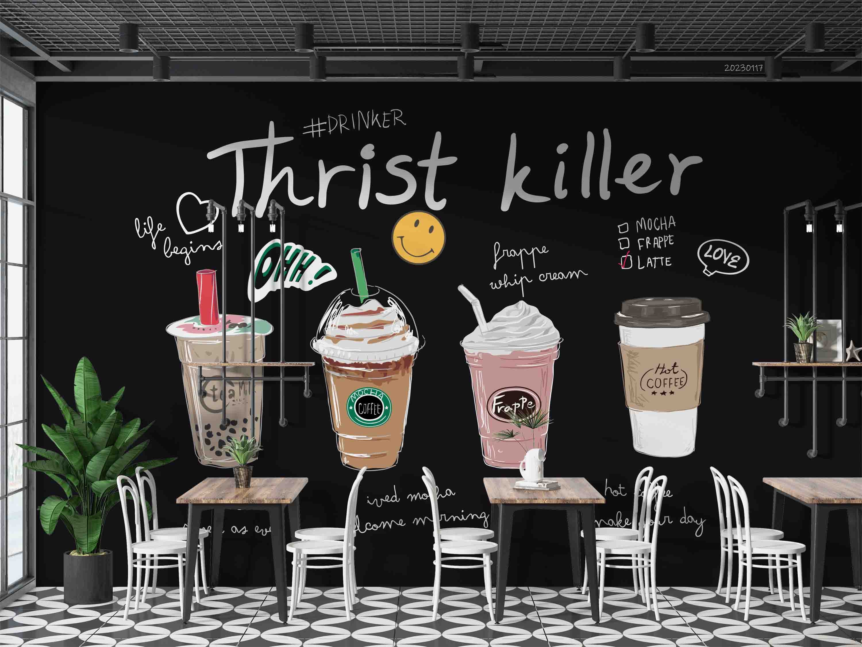 3D Ice Cream Bubble Tea Milk Tea Shop Pearl Tea Wall Art Etsy Australia