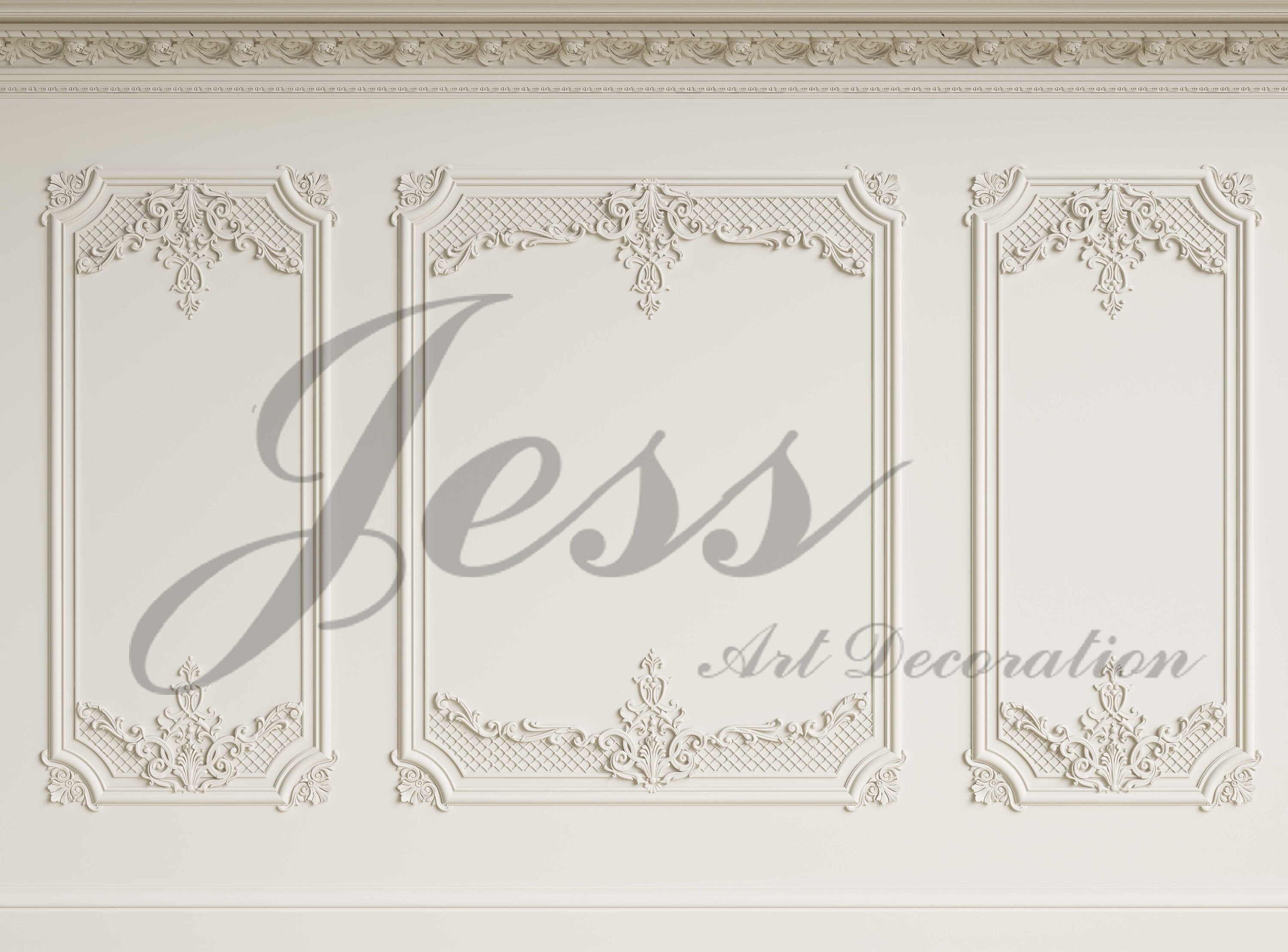 3D Molding Wallpaper Interior Wall With Cornice Wall Mural - Etsy