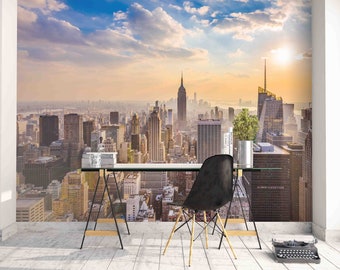 New York City Skyline Wallpaper Mural, Peel and Stick