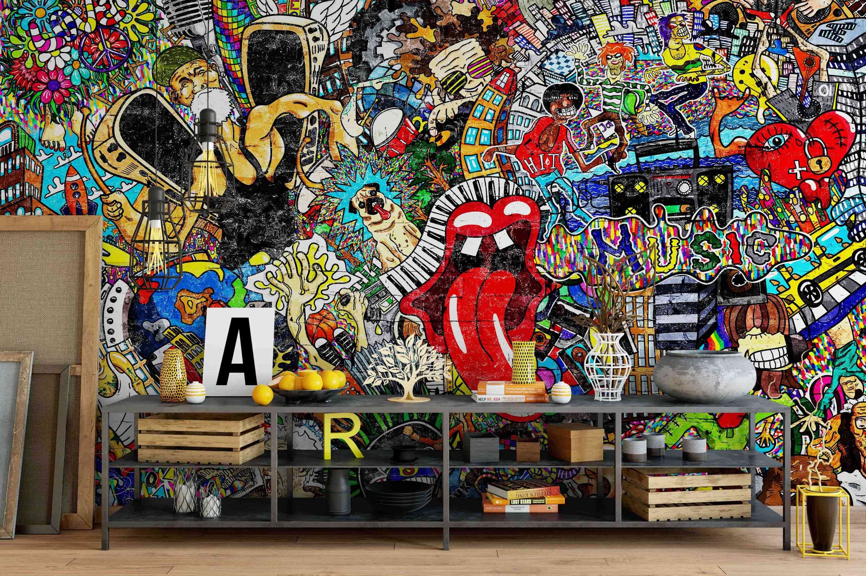 IDEA4WALL 壁画 寝室用 抽象画 バンクシー ストリートアート