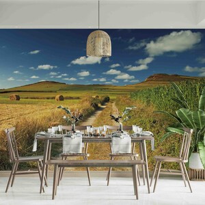 3D Rice Field Path Wallpaper-nursery Wllpaper Removable Wallpaper-peel ...