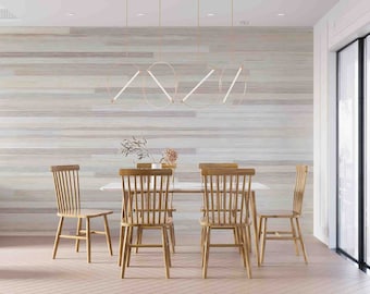 Gray Wooden Board Texture Peel and Stick Wallpaper Mural