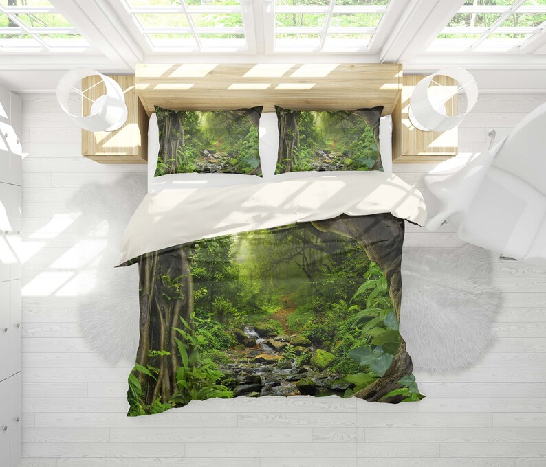 Max 45% OFF 3D Mysterious Jungle scenery Duvet Quilt Cover online shop Set