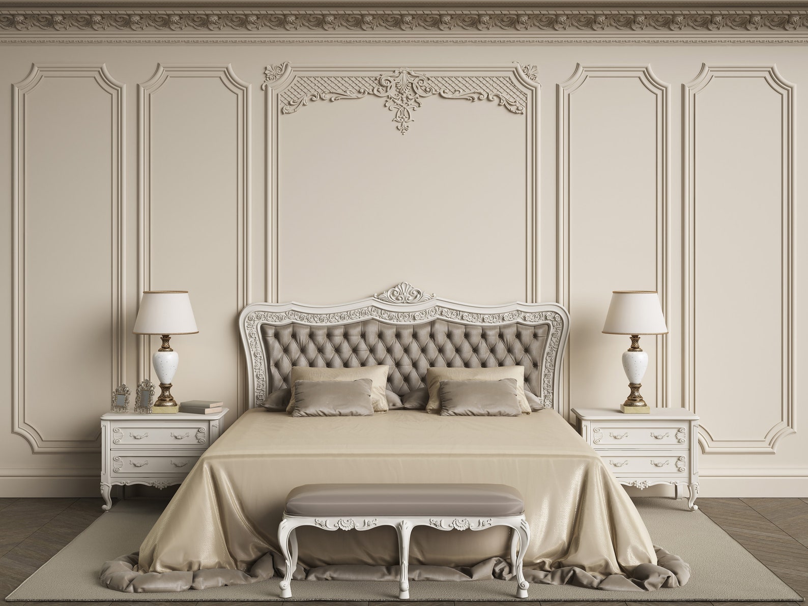 3D Molding Wallpaper Interior Wall With Cornice Wall Mural - Etsy