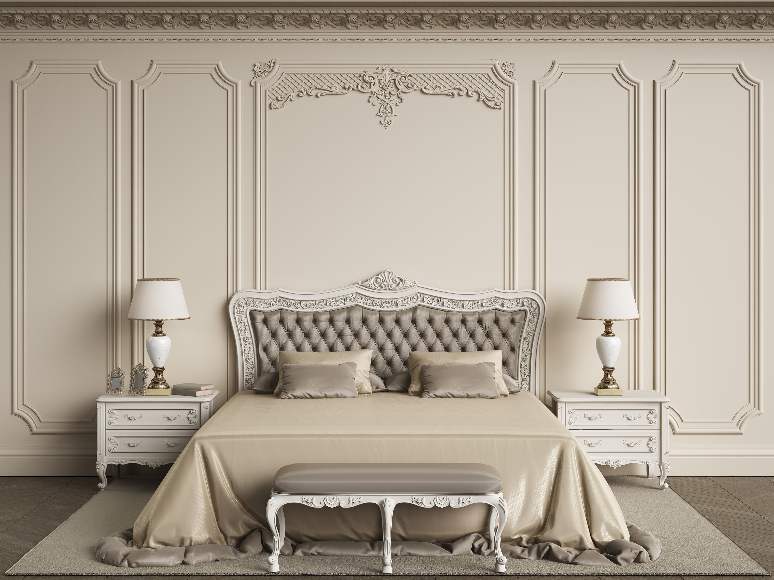 3D Molding Wallpaper Interior Wall With Cornice Wall Mural Etsy