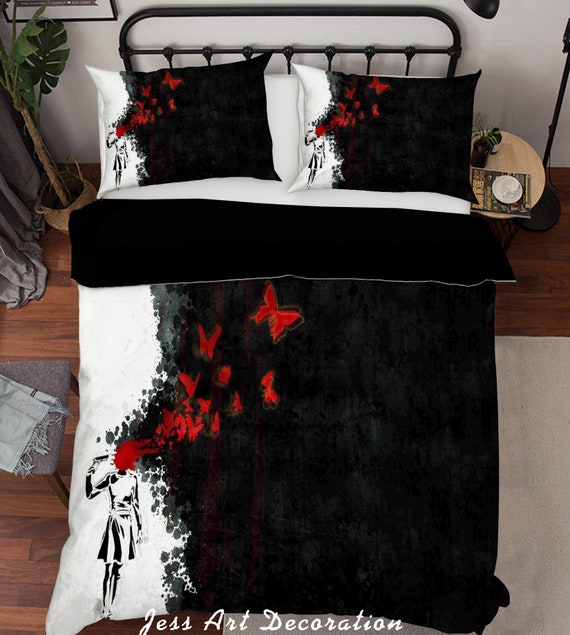 Black white and red bed sets deals