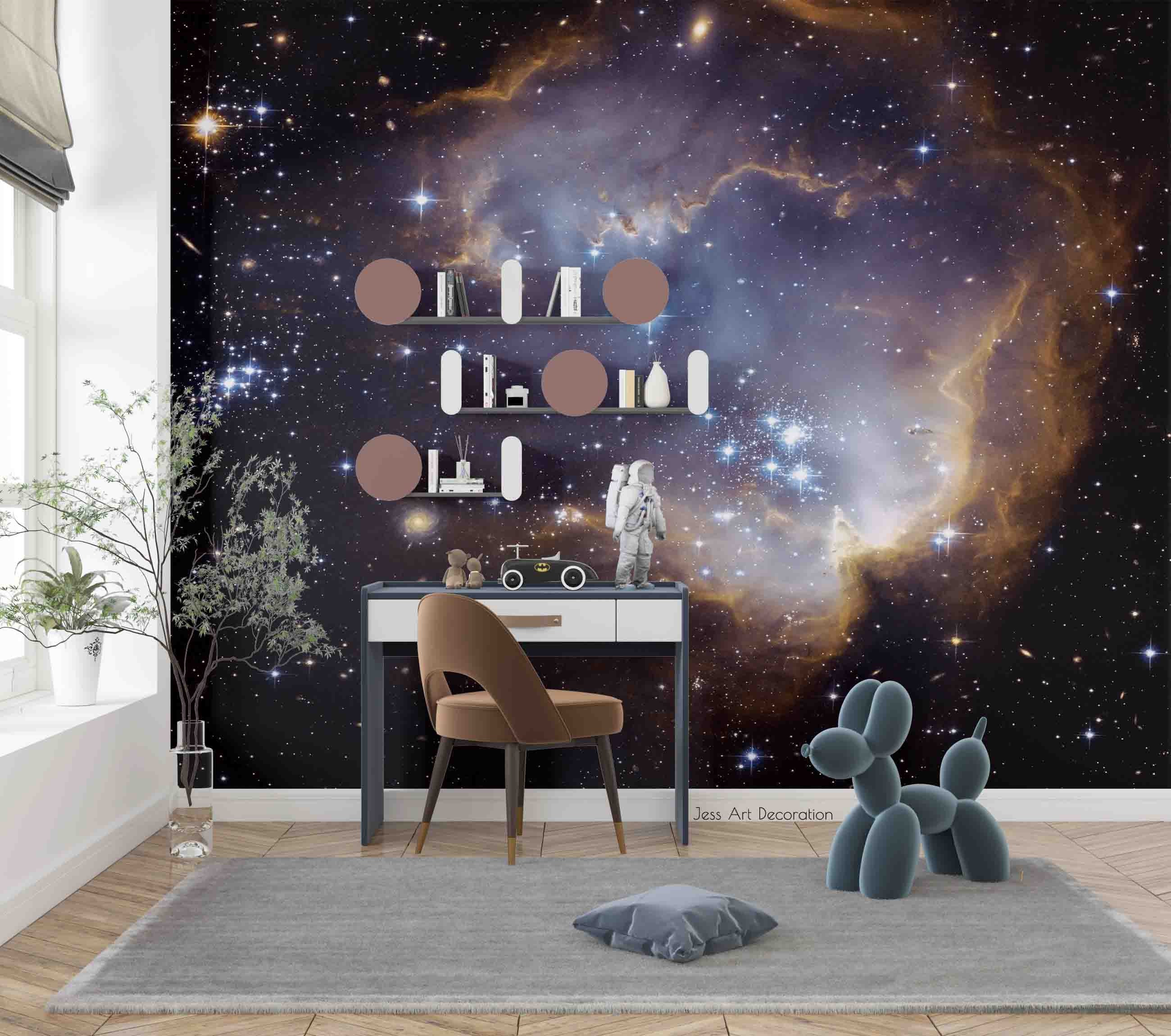 3D Self-adhesive Wallpaper Painting Star Field in Space a Nebulae Bedroom Murals 