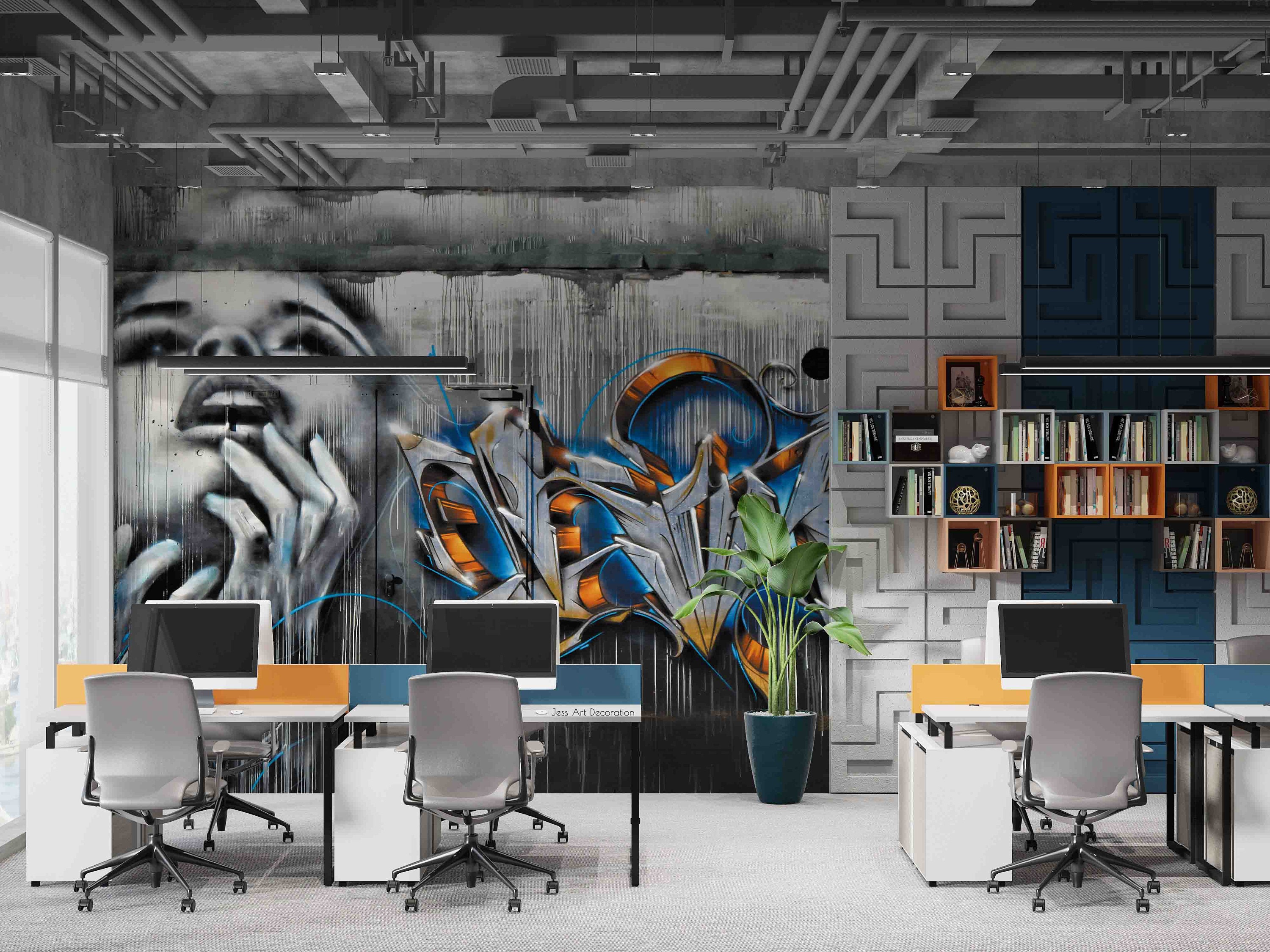 Graffiti Woman Letters Wallpaper, Peel and Stick Wall Mural - Etsy