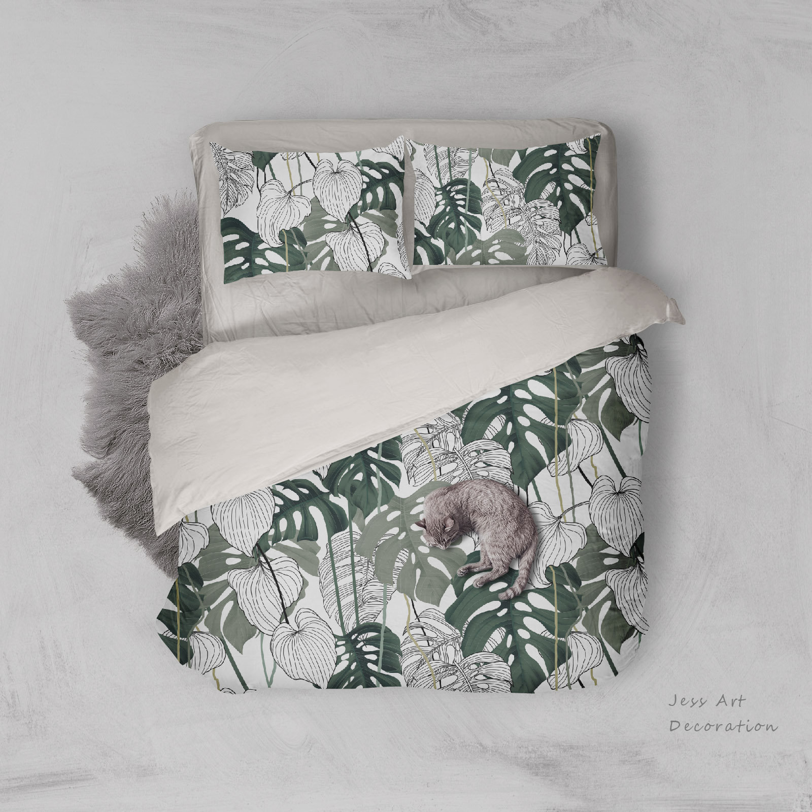 Monstera bettwsche - Etsy.de