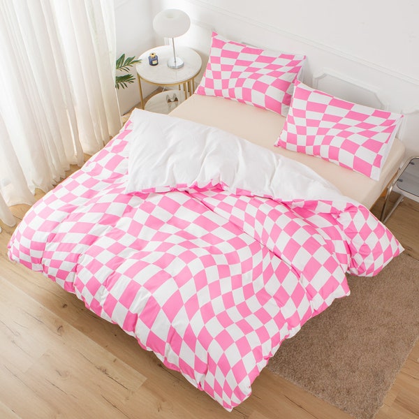 Grid Bedding Etsy