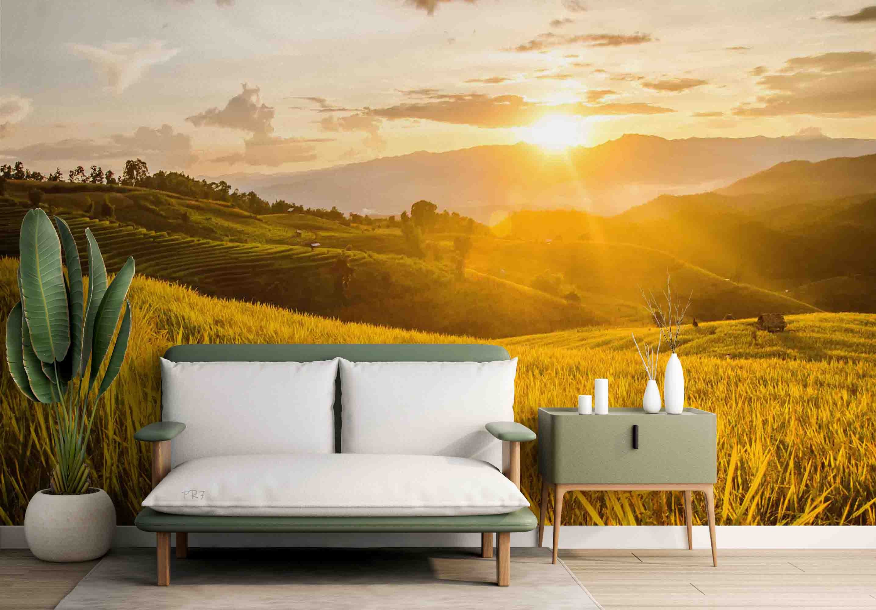 Gold Wheat Wallpaper - Etsy, image size:2872x2000