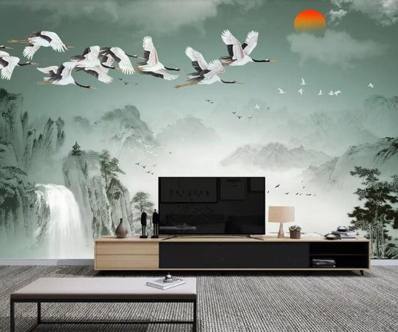 3D Ink Crane Landscape Wallpaper-Nursery Wallpaper Removable Wallpaper-Peel and stick Wall Mural,Playroom Wallpaper Wall decor 98 Home & Living Wall Decals & Murals Wall Décor 3D Ink Crane Landscape Wallpaper-Nursery Wallpaper Removable Wallpaper-Peel and stick Wall Mural,Playroom Wallpaper Wall decor 98 Home & Living Wall Decals & Murals Wall Décor