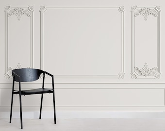 3D Molding Wallpaper Mural, Embossed Cornice Wall Decor, Peel and Stick