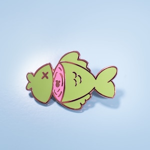 Pastel Fish Enamel Pin, Hard Enamel Cute Fish Pins, Fishing Badge