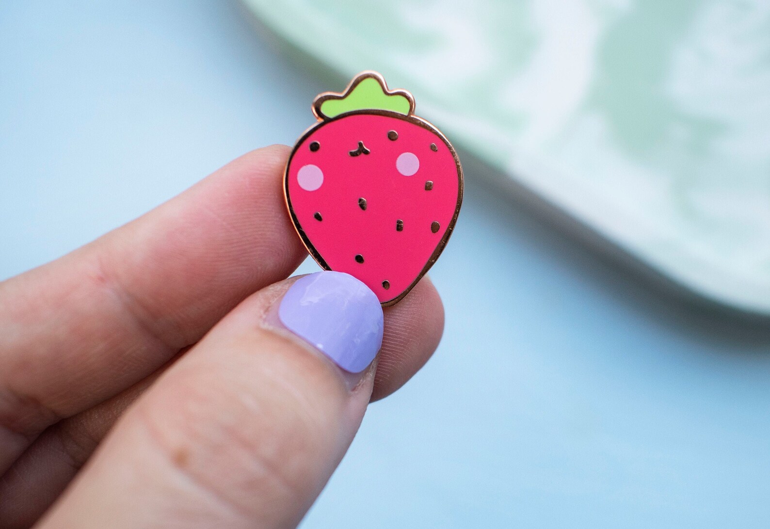 Strawberry Enamel Pin Cute Strawberry Accessories Fashion Etsy
