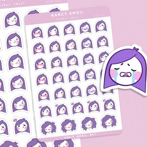 Cute Mood Planner Stickers -Kawaii Emoji Mood Planner Stickers -Kawaii Stickers- Kawaii Planner Stickers - Emoji Planner Stickers - Emoji