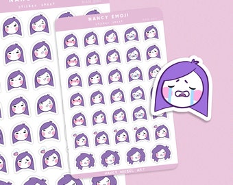 Adesivi Mood Planner carini -Adesivi Kawaii Emoji Mood Planner -Adesivi Kawaii- Adesivi Kawaii Planner - Adesivi Emoji Planner - Emoji