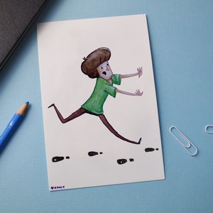 Shaggy, Impresión de Scooby Doo, Mystery Machine, Mystery Inc, Fanart, Dibujos animados, Impresión de arte de pared, Impresión de acuarela, Kawaii, Arte kawaii lindo