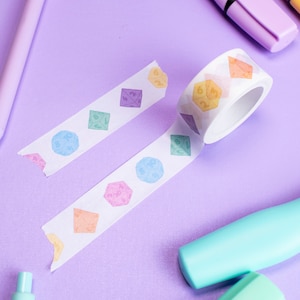 DnD dice Washi Tape, Dungeons and Dragons Washi Tape Cute Washi Tape