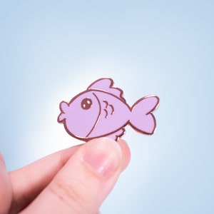 Pastel Fish Enamel Pin, Hard Enamel Cute Fish Pins, Fishing Badge