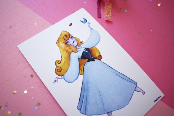 Principessa Aurora Bella Addormentata Principessa Disney Carino Disney  Print Kawaii Art Print Kawaii art Aurora Principessa Disney -  Italia