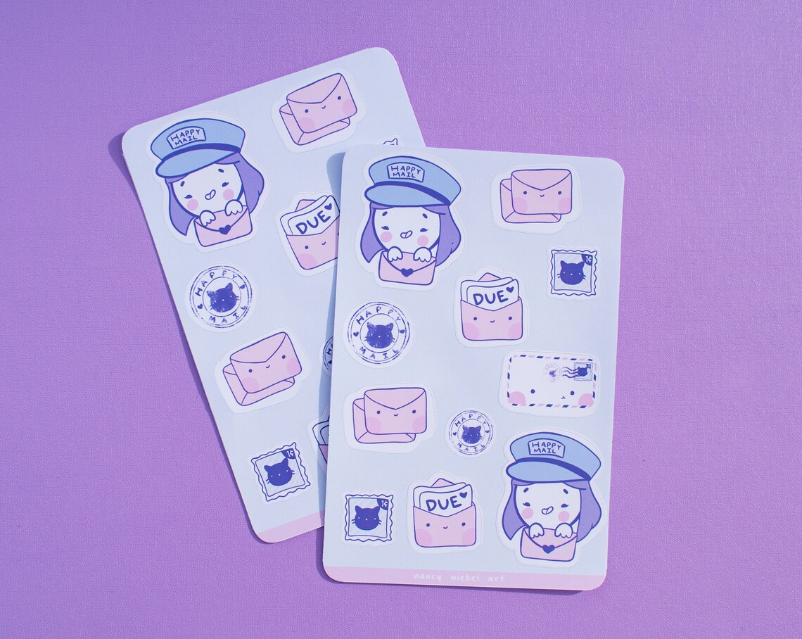 Happy Mail Stickers, Cute Mail Planner Stickers, Kawaii Mail Planner ...
