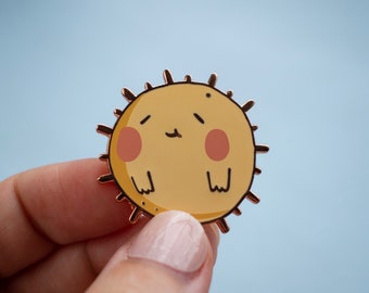 Sleepy Kawaii Sun Enamel Pin -  Gift Gift - Kawaii Enamel Pins - Happy Cute Little Lapel Pin